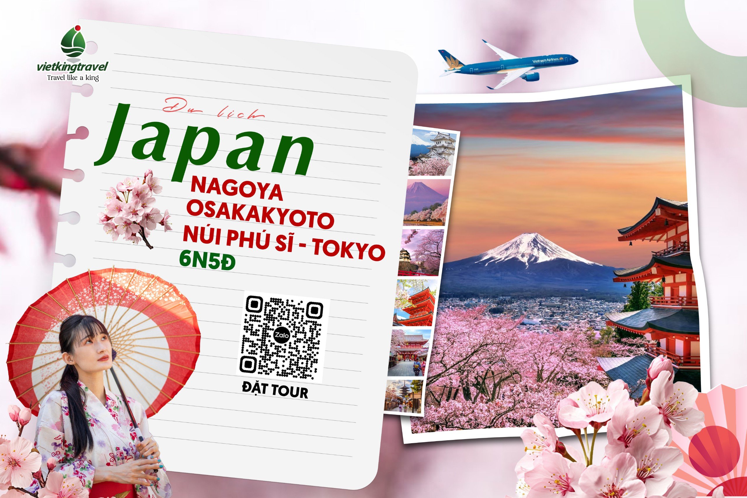 Mùa xuân Nhật Bản: Nagoya – Osaka – Kyoto – Núi Phú Sĩ – Tokyo 6N5Đ
