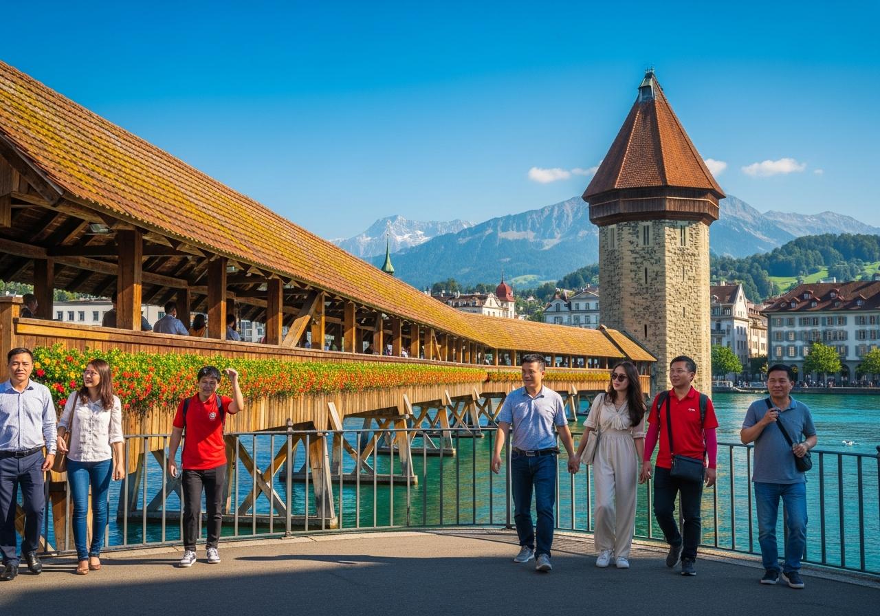 Bỏ túi cẩm nang du lịch cầu Chapel Lucerne chi tiết