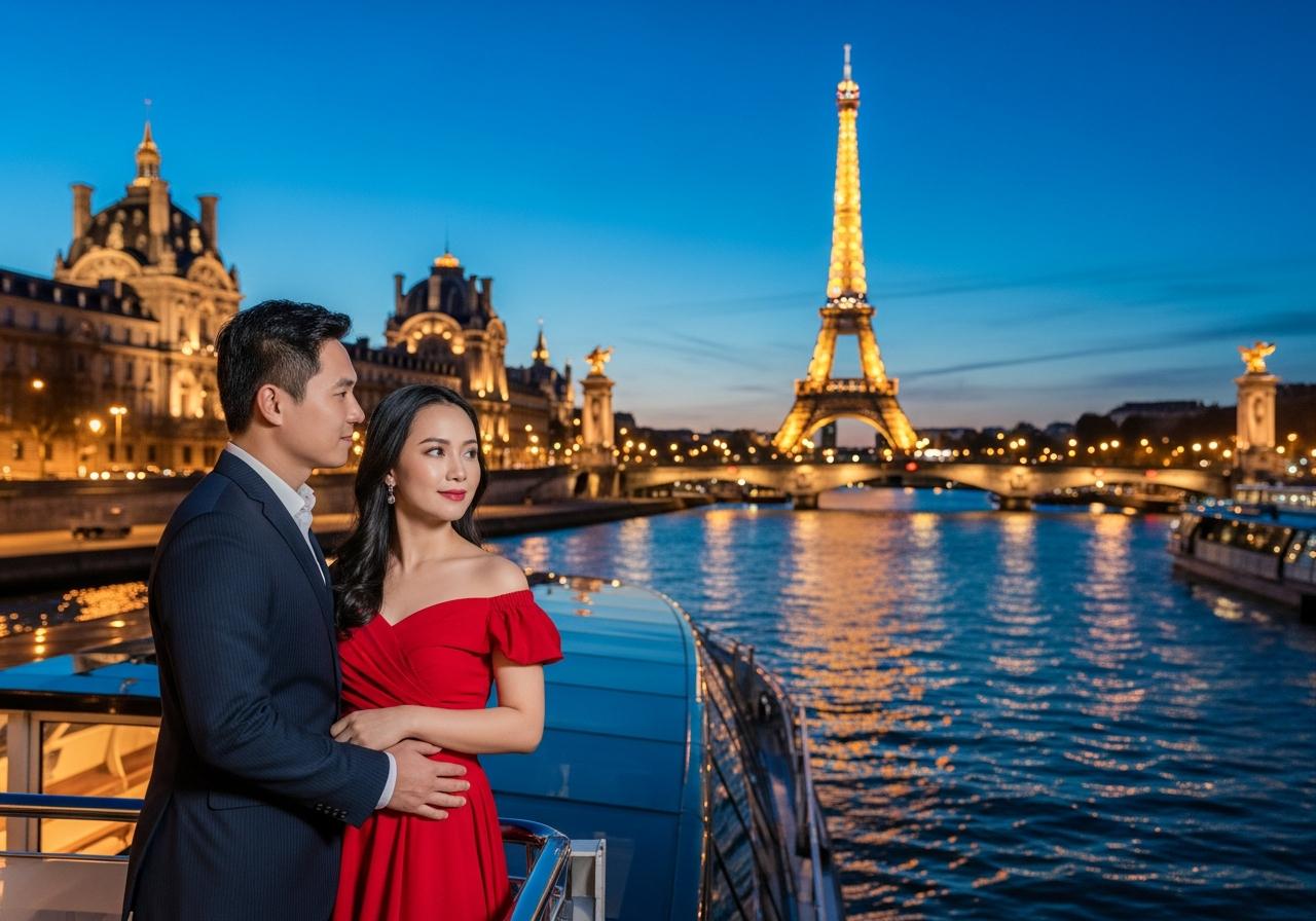 10 Điểm nhấn đặc sắc khi trải nghiệm du thuyền sông Seine về đêm