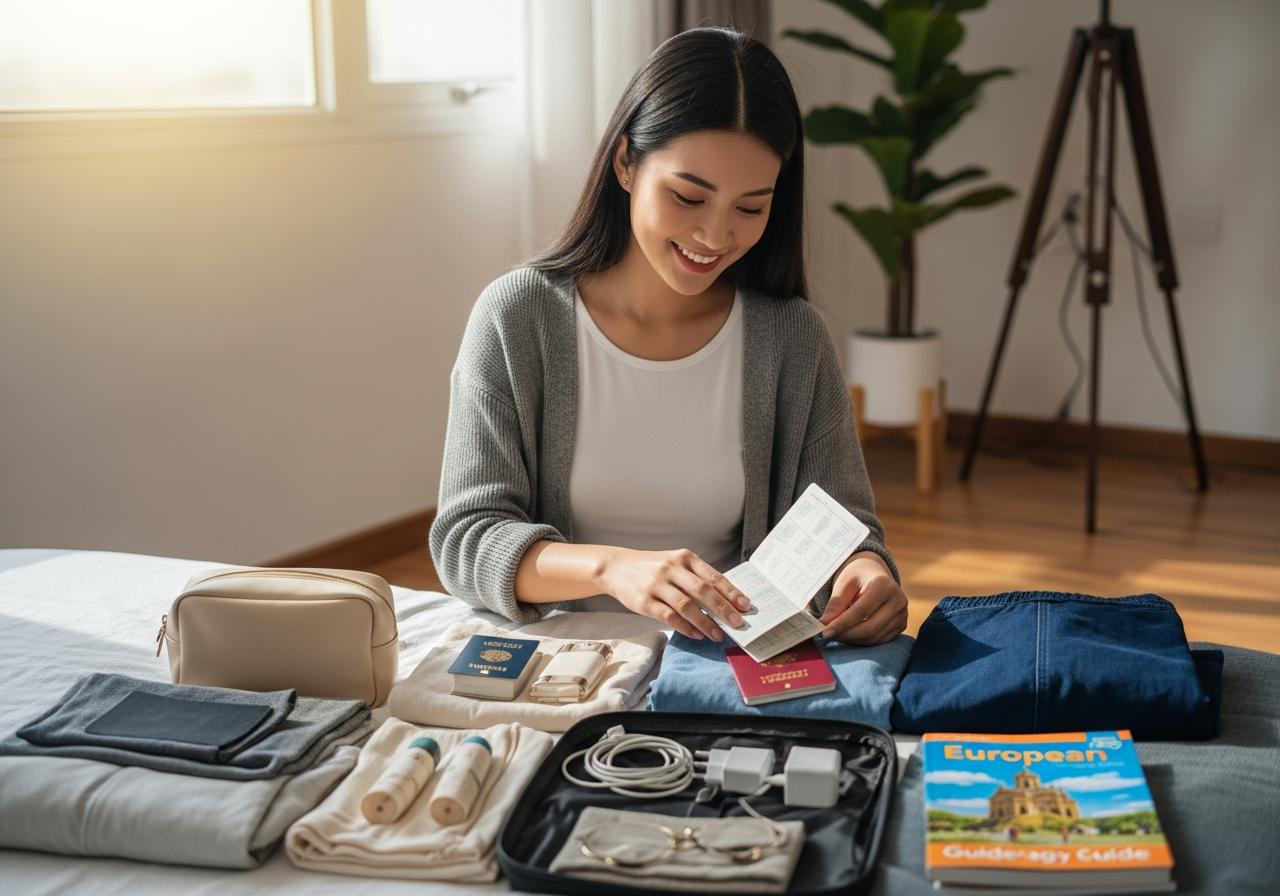 hành lý đi châu Âu