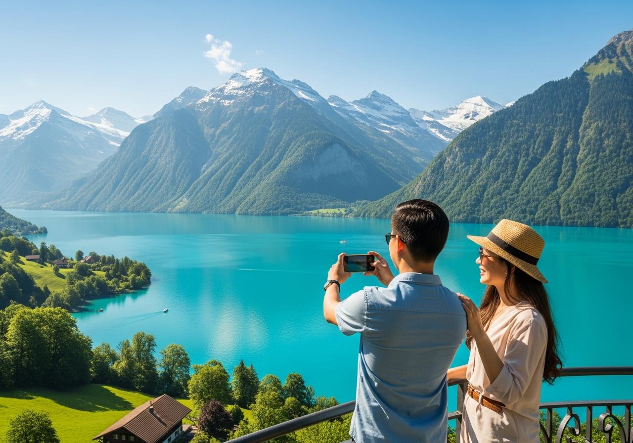 Check-in 12 tọa độ đẹp nhất tại hồ Thun và Brienz Interlaken