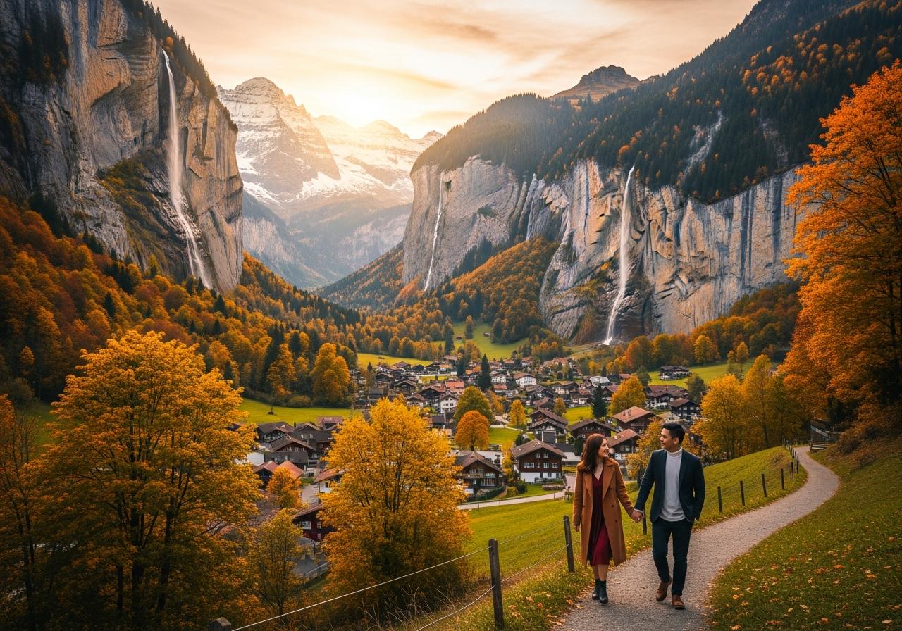 Mùa Thu Lauterbrunnen: Lạc bước giữa khung cảnh lãng mạn tựa phim