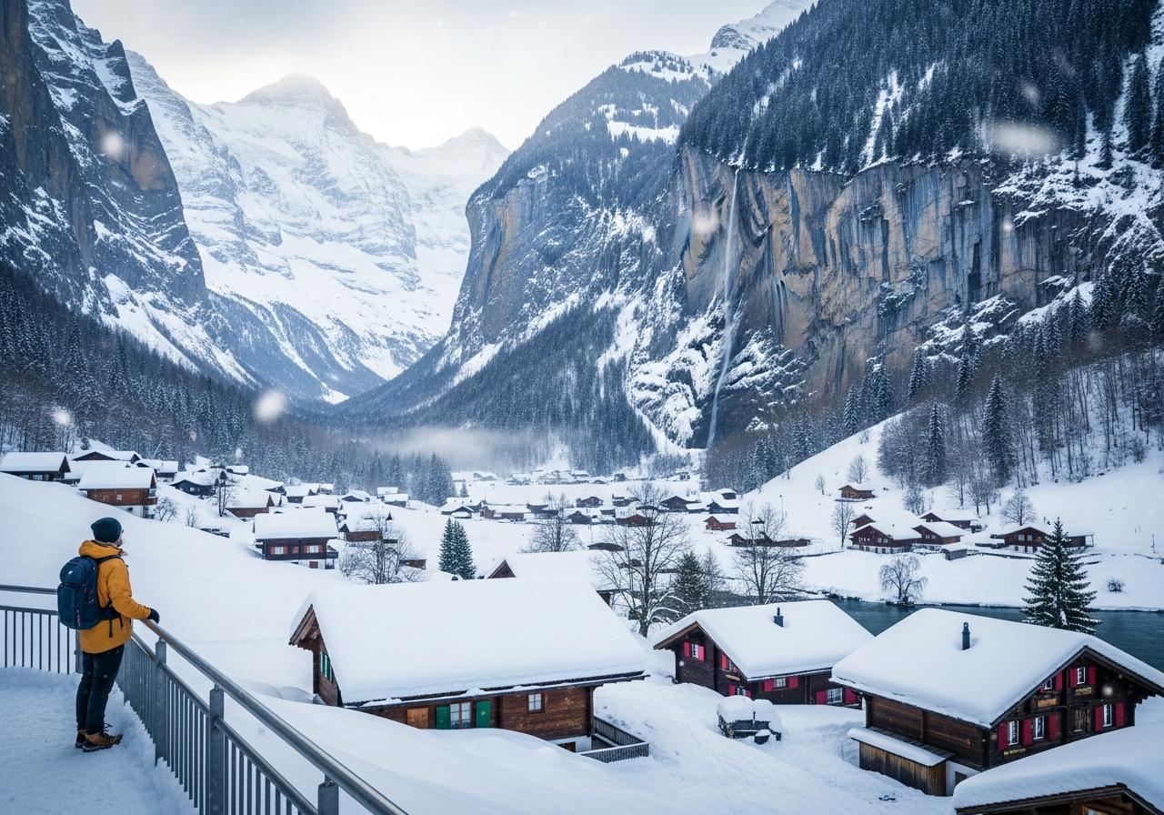 Mùa Đông Lauterbrunnen: Đắm chìm trong thế giới cổ tích tuyết trắng