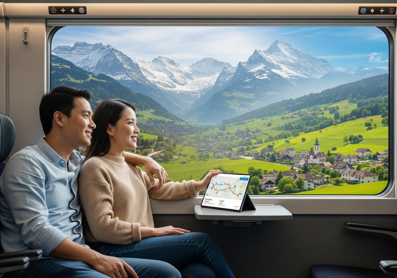 Chi phí và thời gian di chuyển cho toàn bộ lịch trình Interlaken Basel Paris