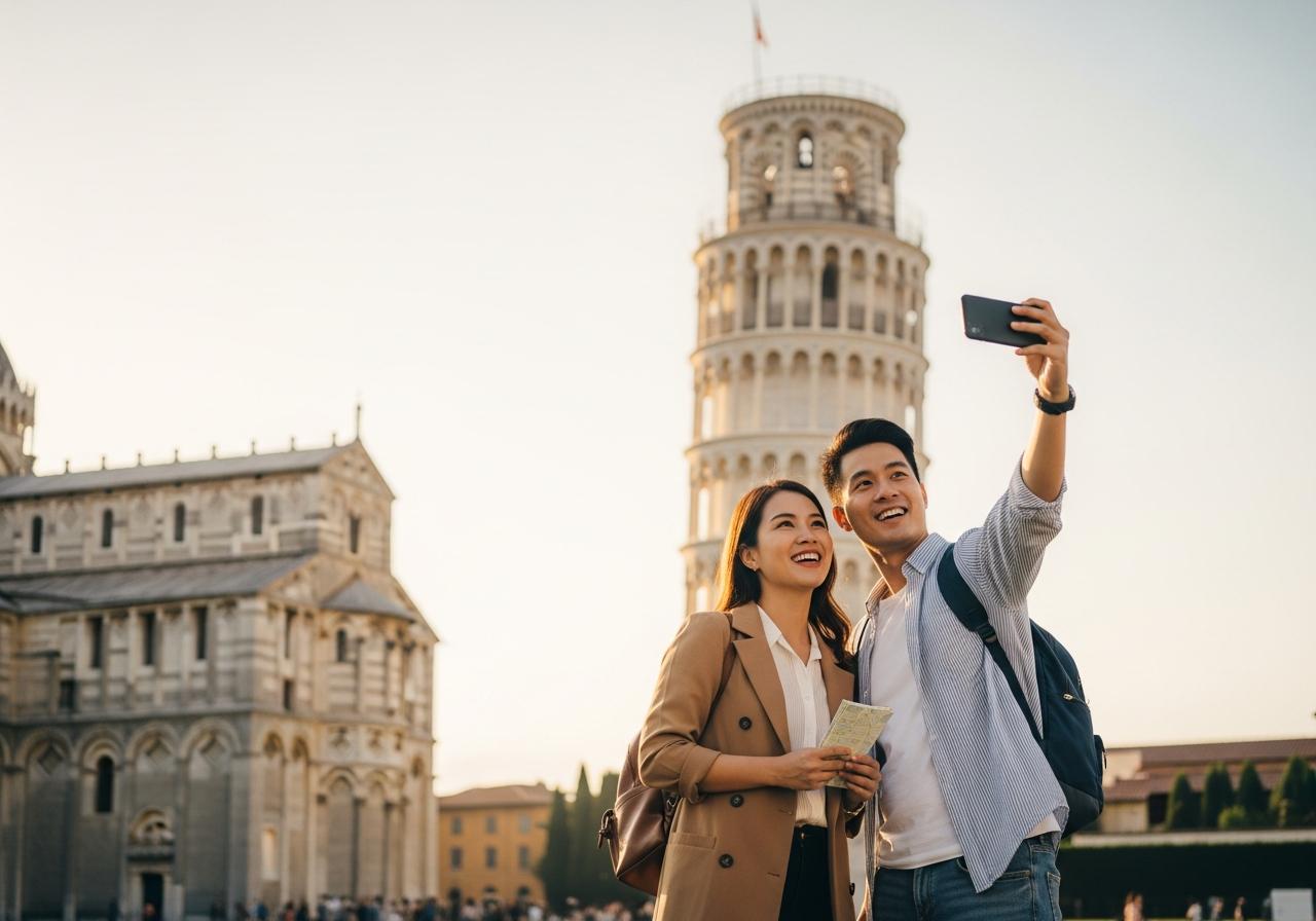 lịch trình rome pisa milan