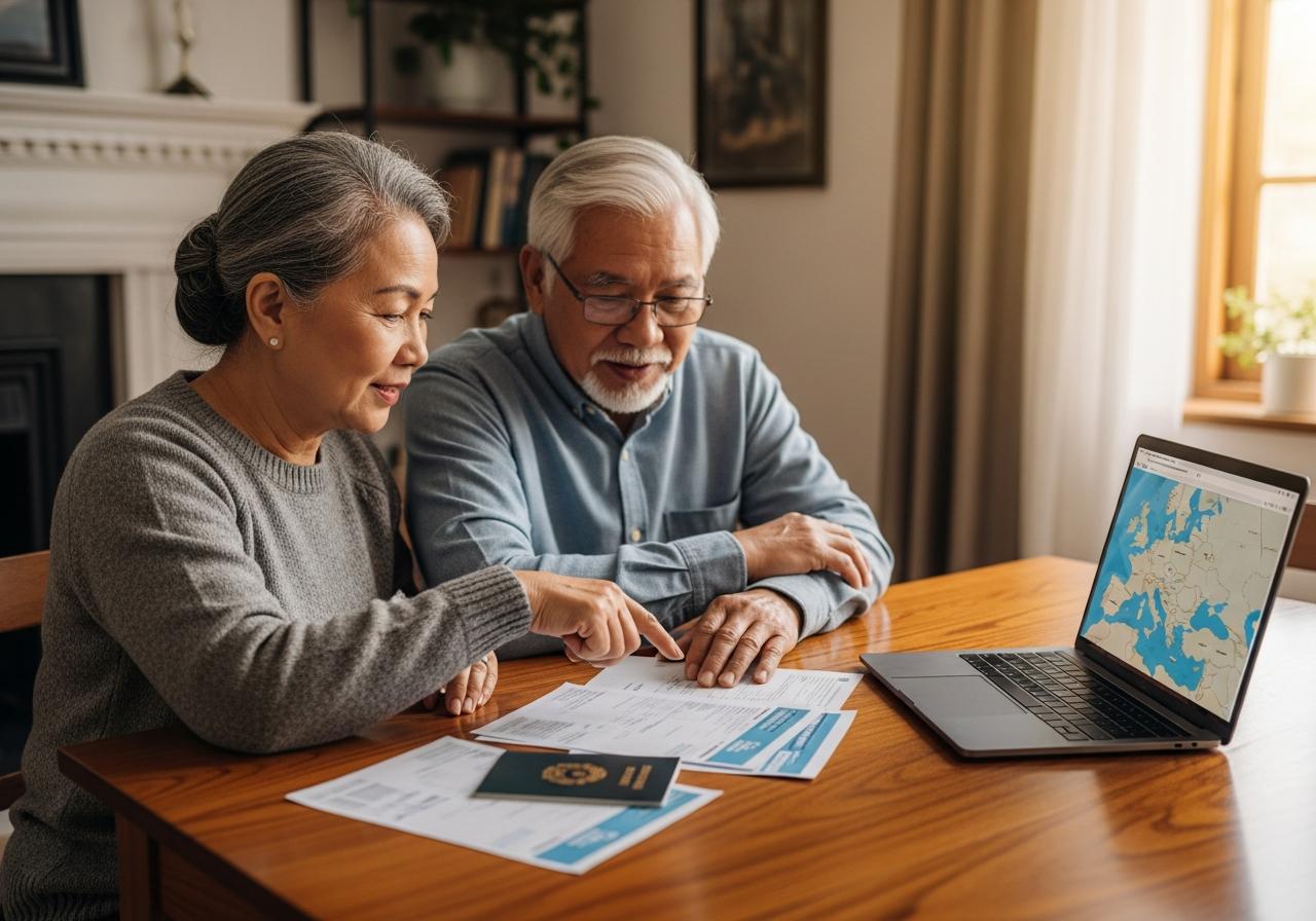 người lớn tuổi xin visa schengen cần gì