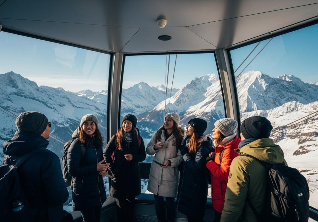 núi titlis cáp treo xoay 360