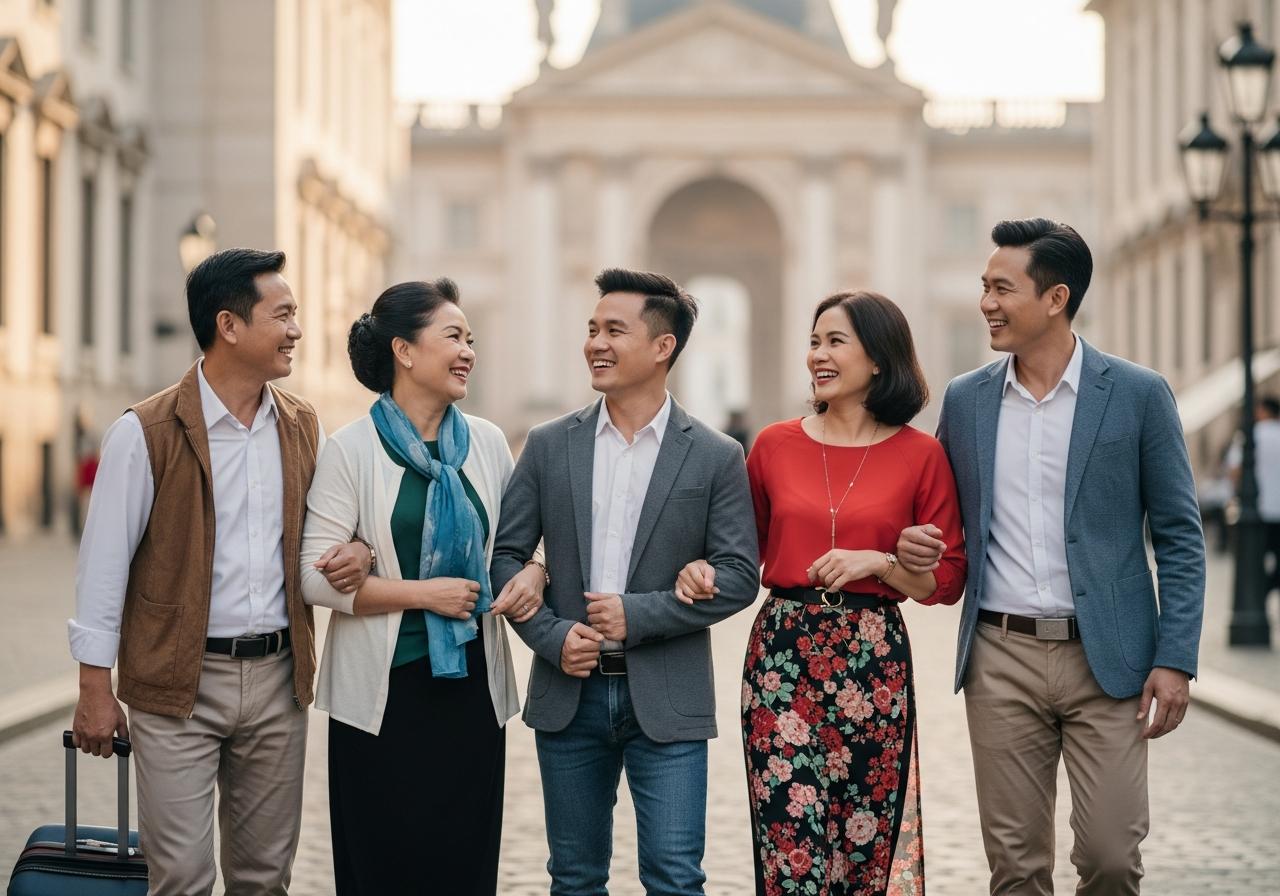 tour châu Âu cao cấp cho gia đình 3 thế hệ