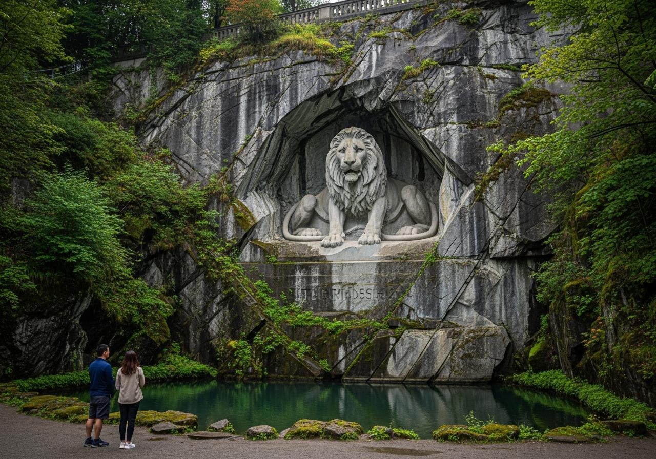 4. Vị trí độc đáo của Tượng sư tử Lucerne