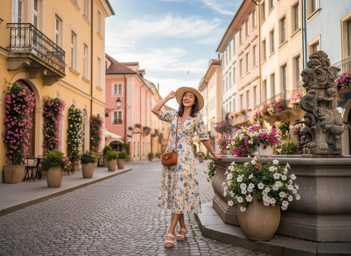 10 bí quyết tạo dáng và chọn trang phục để có ảnh đẹp ở Châu Âu