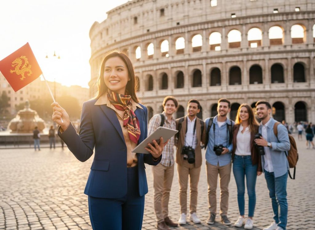 hướng dẫn viên tour châu Âu