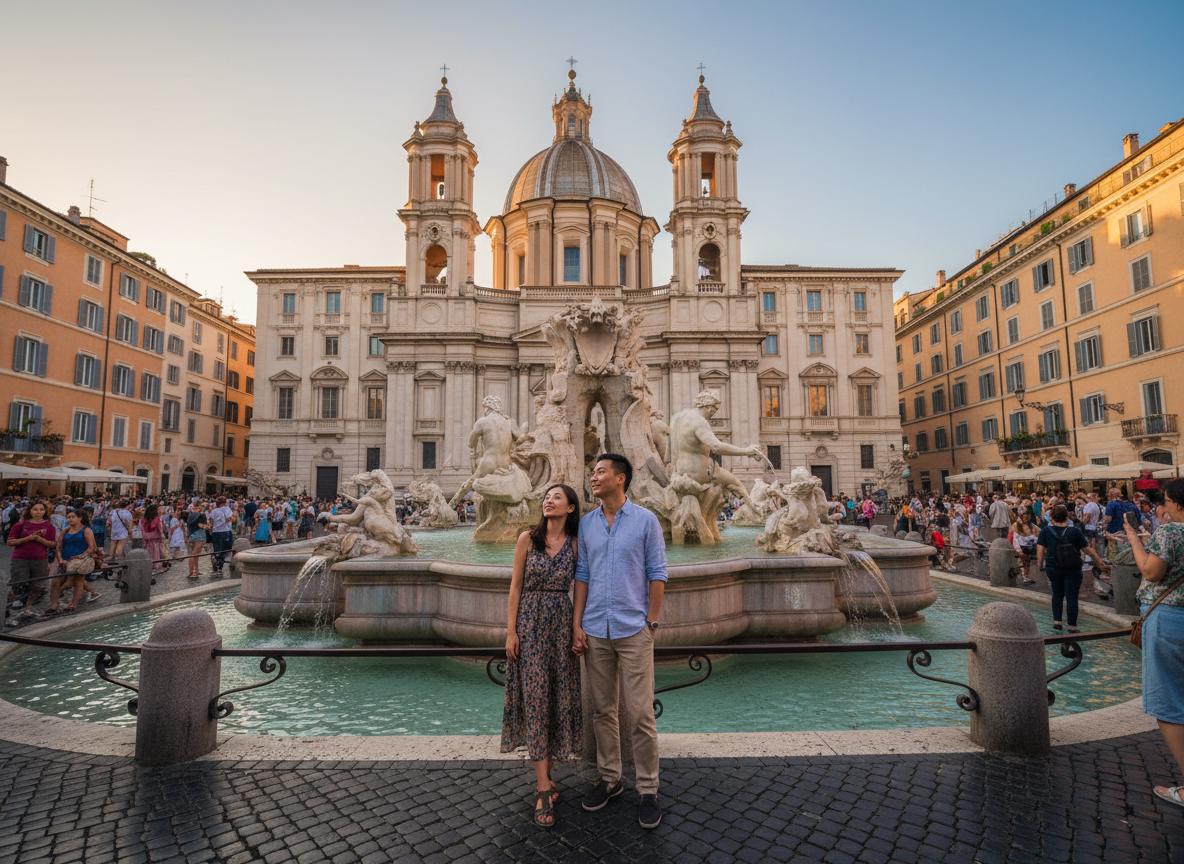 Khám phá những tuyệt tác kiến trúc tại Quảng trường Navona