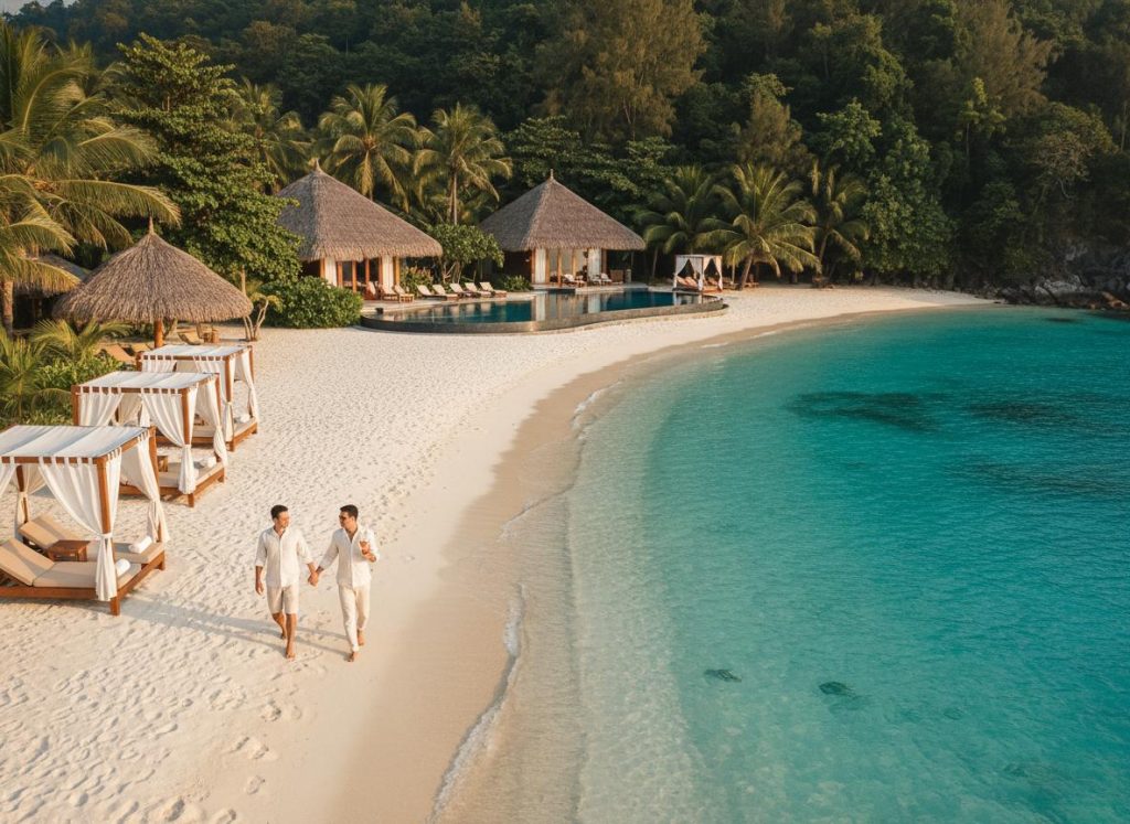 resort phú quốc có bãi biển riêng