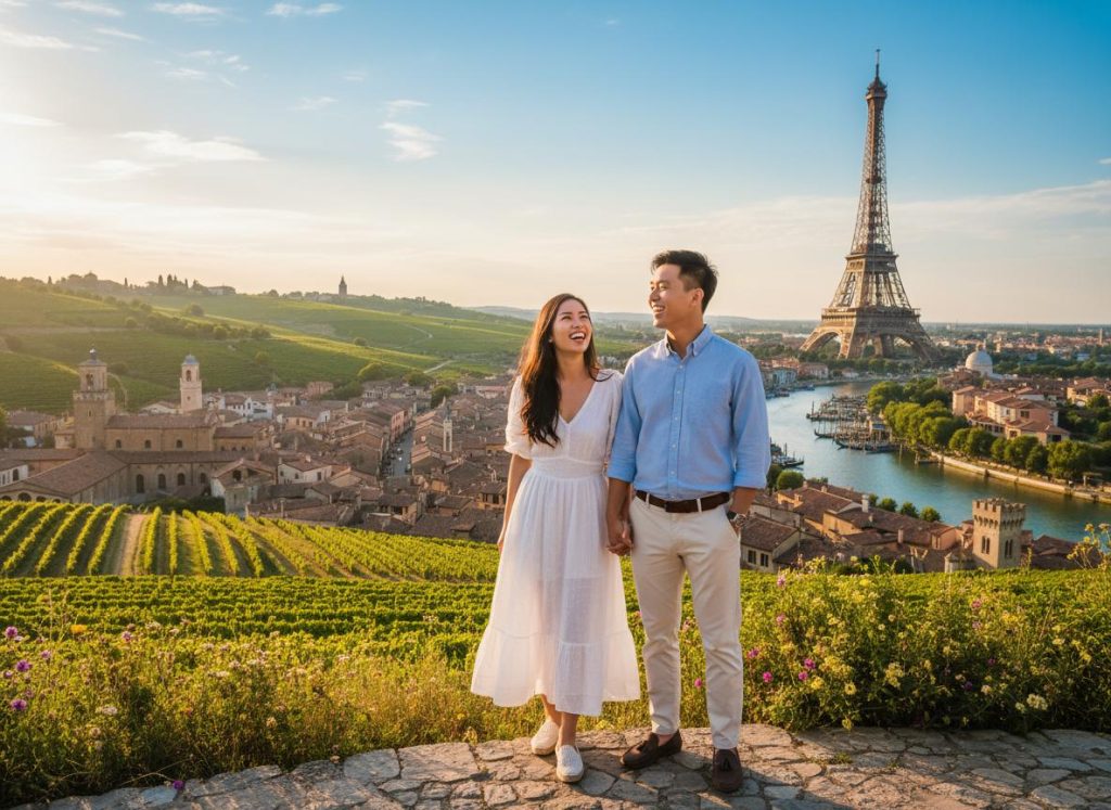 tour châu Âu mùa hè