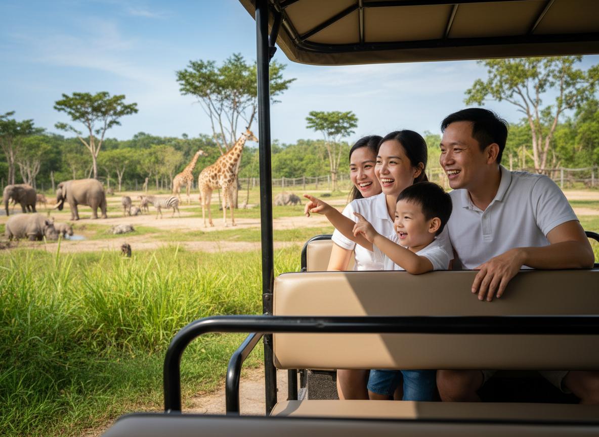 Vinpearl Safari Phú Quốc có gì chơi? Review các hoạt động tương tác hấp dẫn nhất cho bé