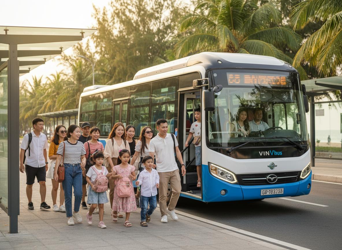 xe buýt điện vinbus phú quốc miễn phí