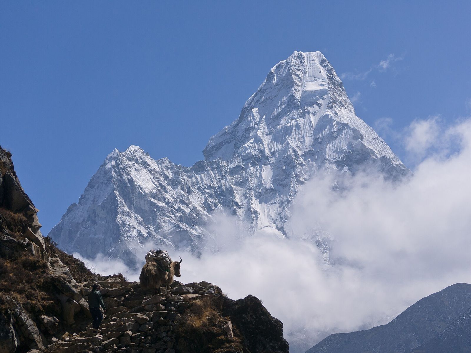 Núi Ama Dablam nhìn từ đường mòn lên Everest Base Camp